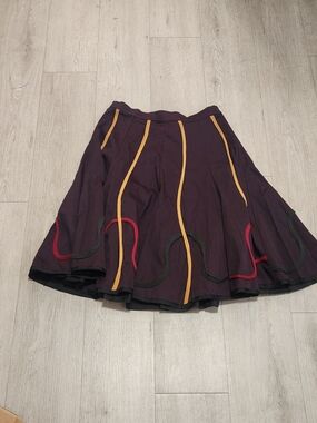 Flared Black SkiVTG Georges Levesque Pour Scandale Purple Art with Colorful Trim